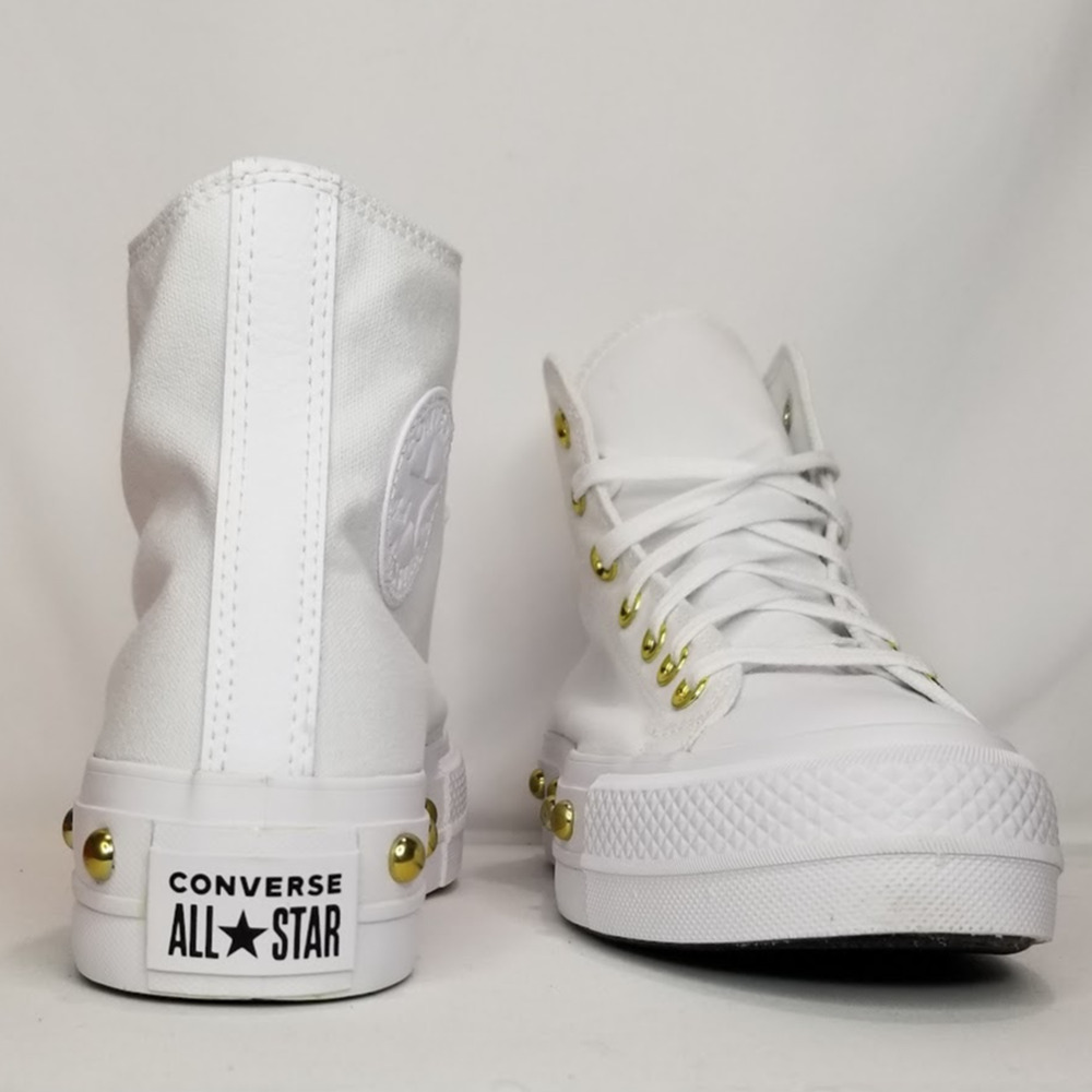 Converse CTAS Lift Platform Hi Tops Brand New Women's Size 8 White A06787C NWT - Picture 5 of 7